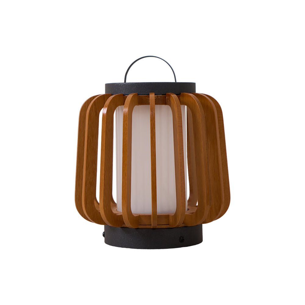 Vakker Portable LED Lantern in Teak and Metal for Outdoor Living