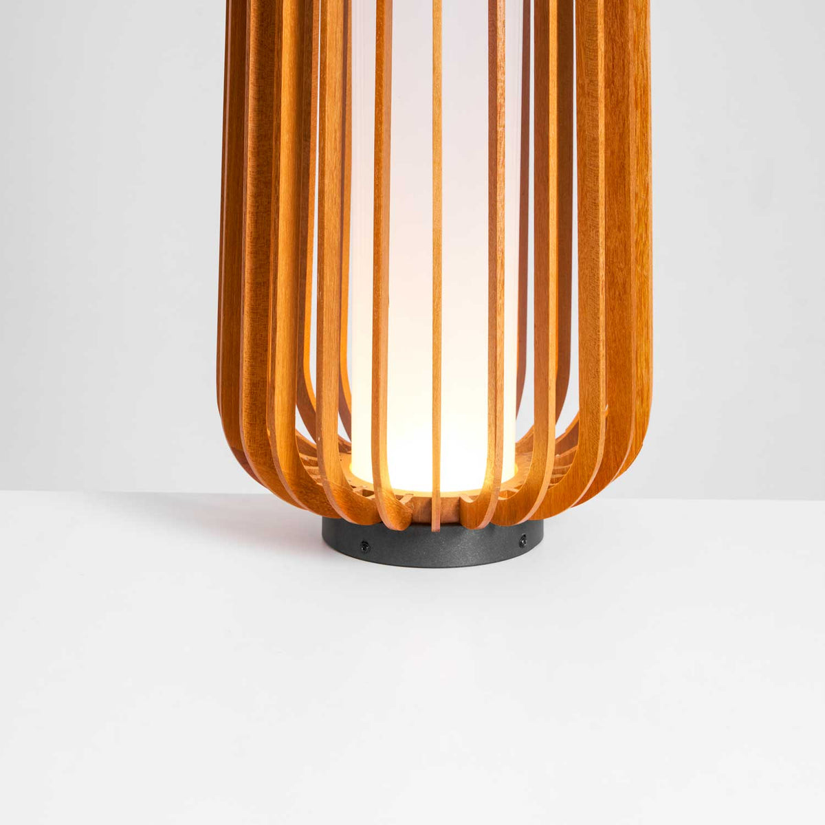 Vakker Portable LED Lantern in Teak and Metal for Outdoor Living
