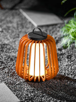 Vakker Portable LED Lantern in Teak and Metal for Outdoor Living