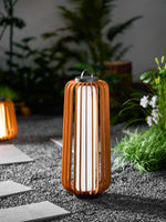 Vakker Portable LED Lantern in Teak and Metal for Outdoor Living