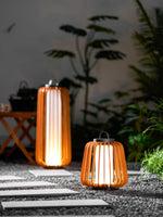 Vakker Portable LED Lantern in Teak and Metal for Outdoor Living