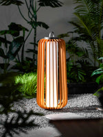 Vakker Portable LED Lantern in Teak and Metal for Outdoor Living