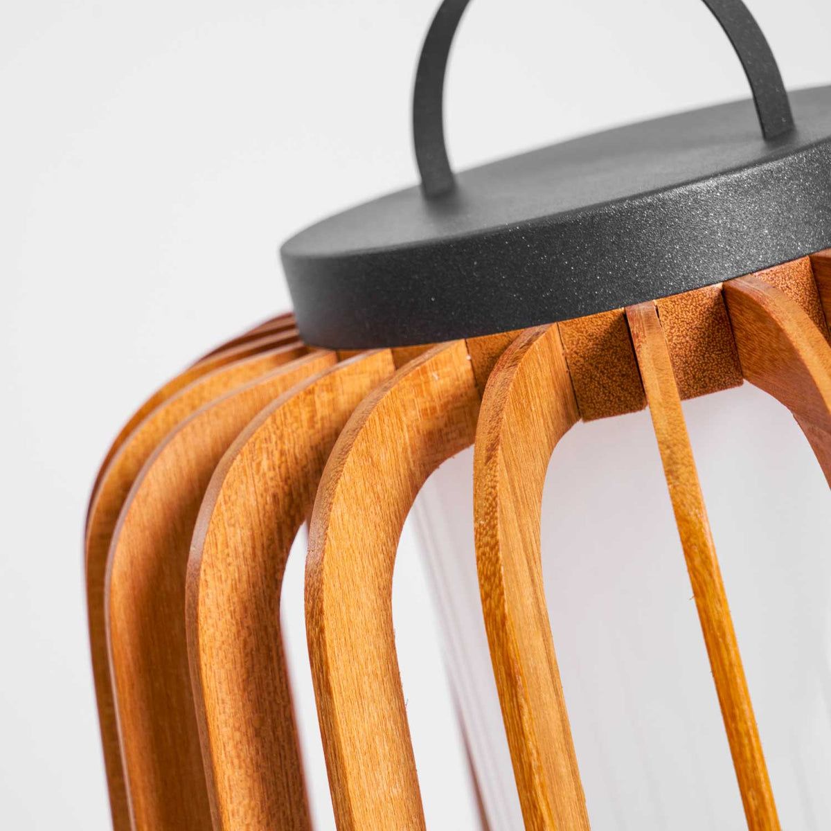 Vakker Portable LED Lantern in Teak and Metal for Outdoor Living