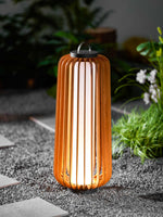 Vakker Portable LED Lantern in Teak and Metal for Outdoor Living