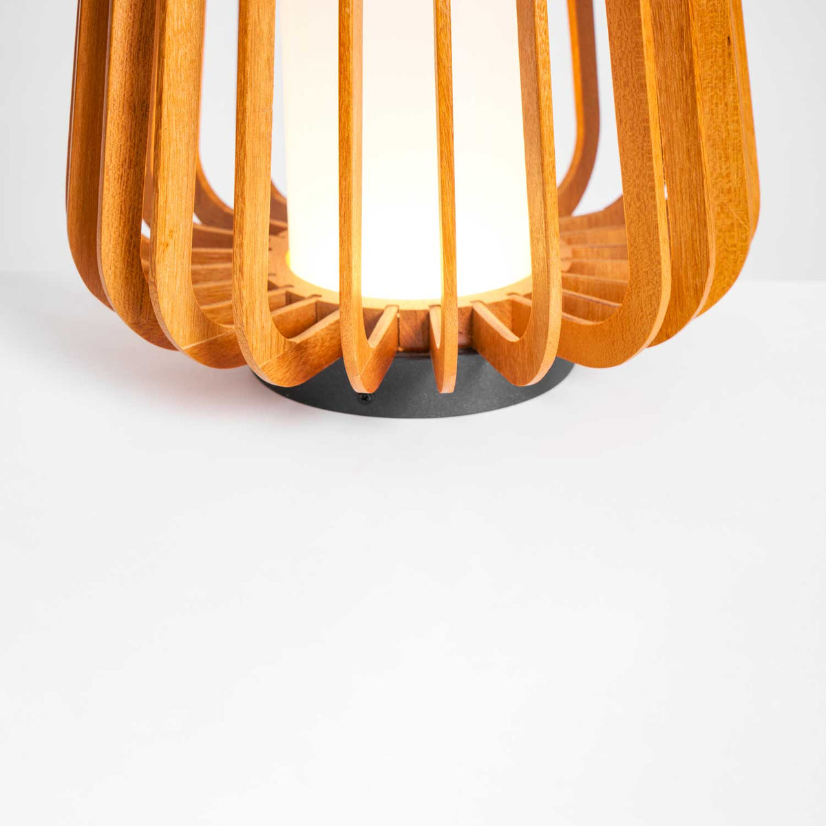 Vakker Portable LED Lantern in Teak and Metal for Outdoor Living