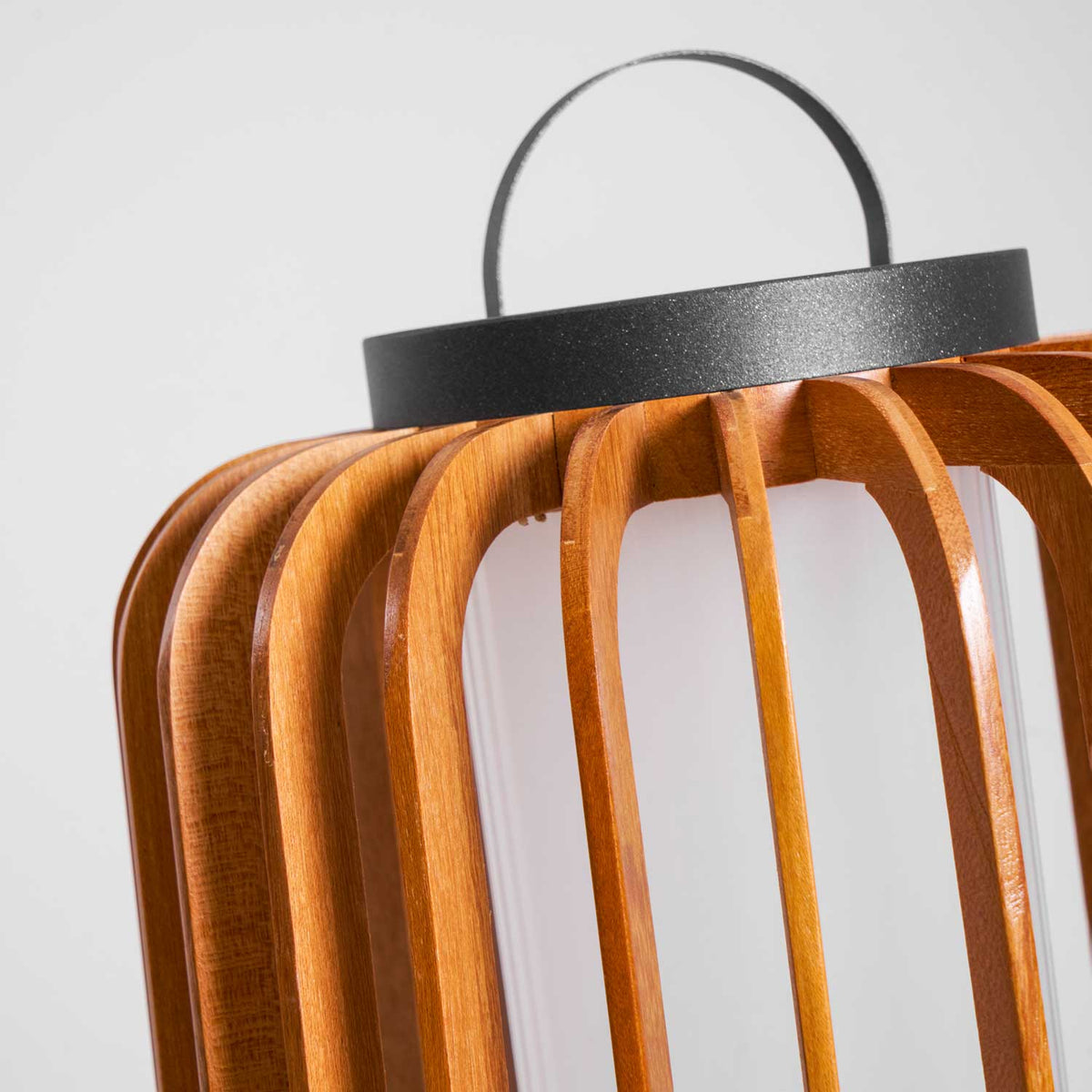 Vakker Portable LED Lantern in Teak and Metal for Outdoor Living