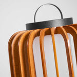 Vakker Portable LED Lantern in Teak and Metal for Outdoor Living
