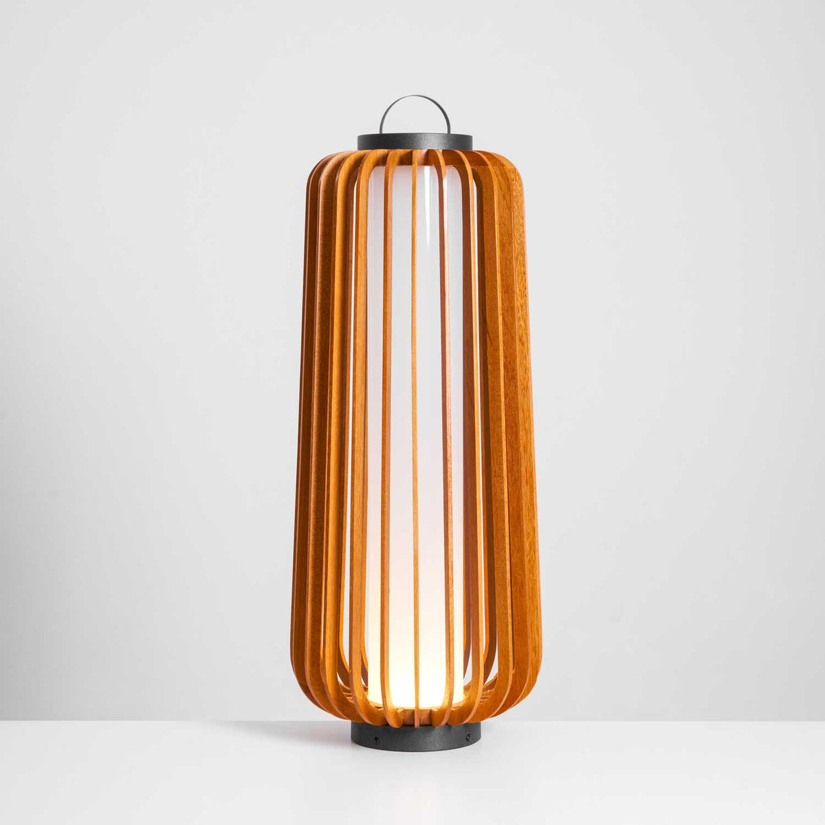 Vakker Portable LED Lantern in Teak and Metal for Outdoor Living