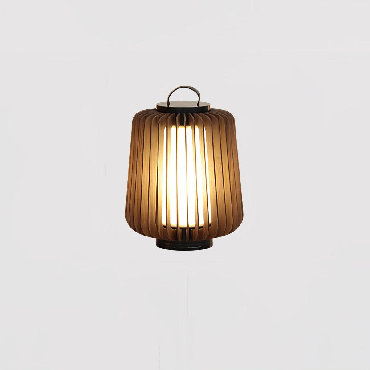 Vakker Portable LED Lantern in Teak and Metal for Outdoor Living