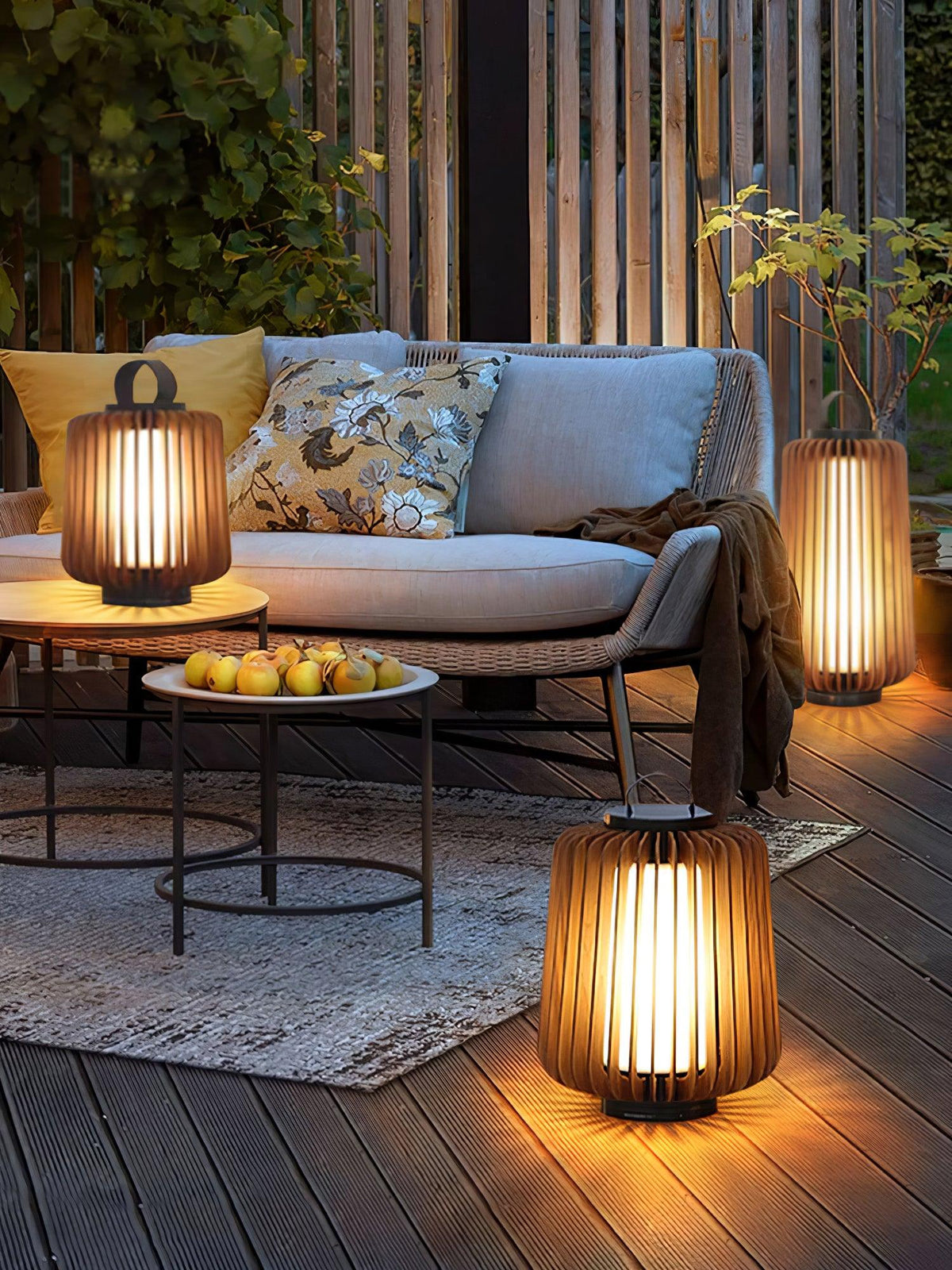 Vakker Portable LED Lantern in Teak and Metal for Outdoor Living