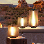 Vakker Portable LED Lantern in Teak and Metal for Outdoor Living