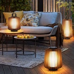 Vakker Portable LED Lantern in Teak and Metal for Outdoor Living