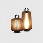 Vakker Portable LED Lantern in Teak and Metal for Outdoor Living