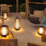 Vakker Portable LED Lantern in Teak and Metal for Outdoor Living