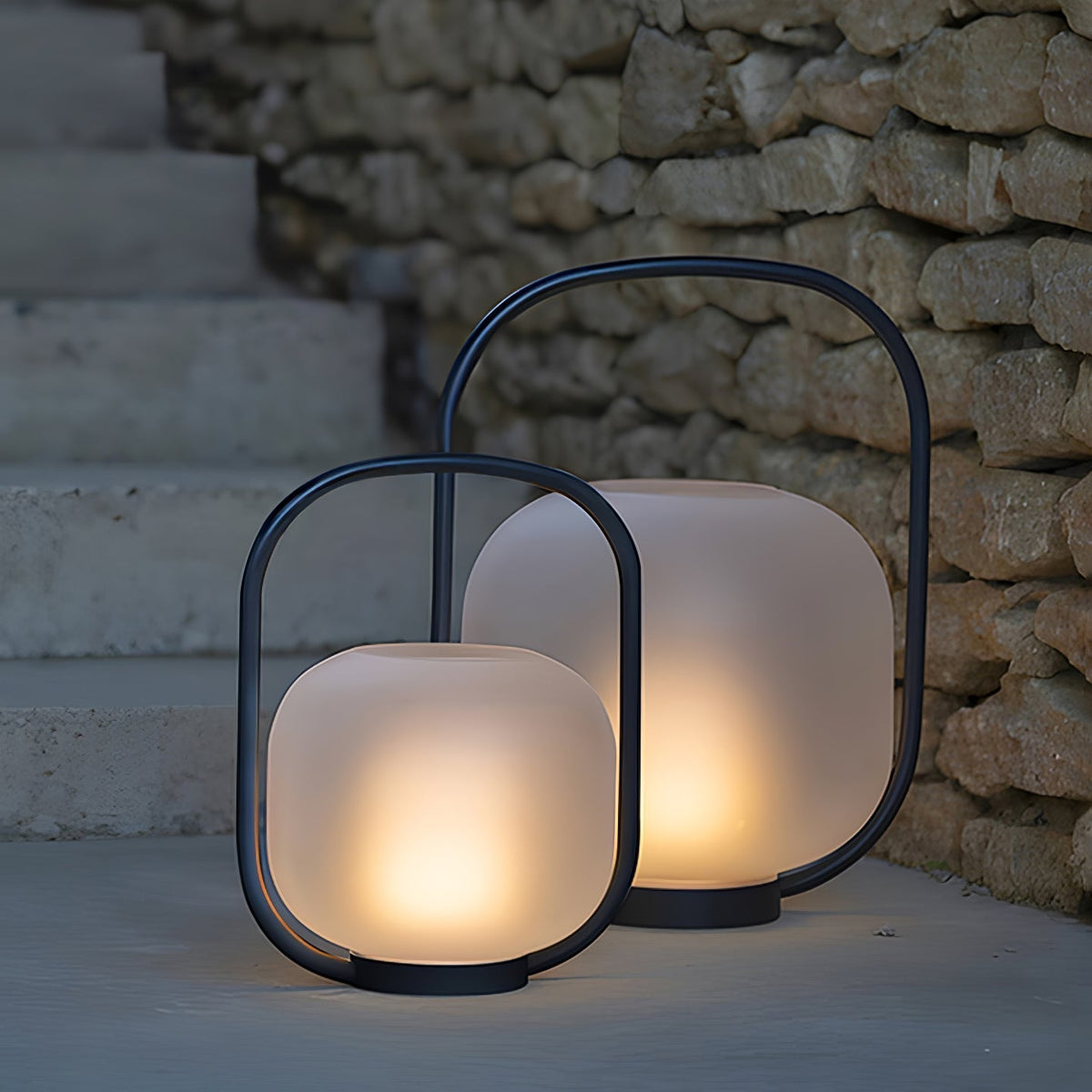 Portable Lantern Outdoor Table Lamp With Solar Panel