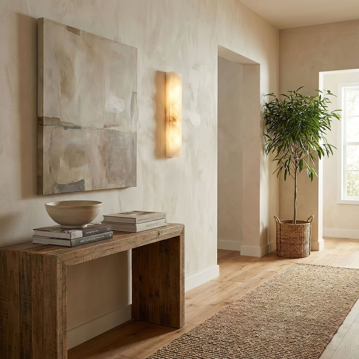 Prism Alabaster LED Wall Sconce – Modern Sculptural Lighting for Bedroom, Hallway & Living Room