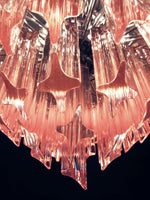 Prism Pink Glass Chandelier | Modern Designer Pendant Light