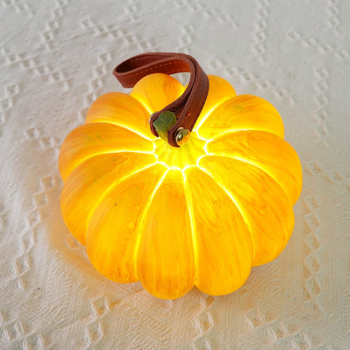 Portable Pumpkin Built In Battery Table Lamp