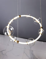 Puppet LED Chandelier in Gold and Clear Glass – Modern Luxury Pendant