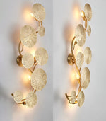 Pure Copper Lotus Leaf Wall Sconce