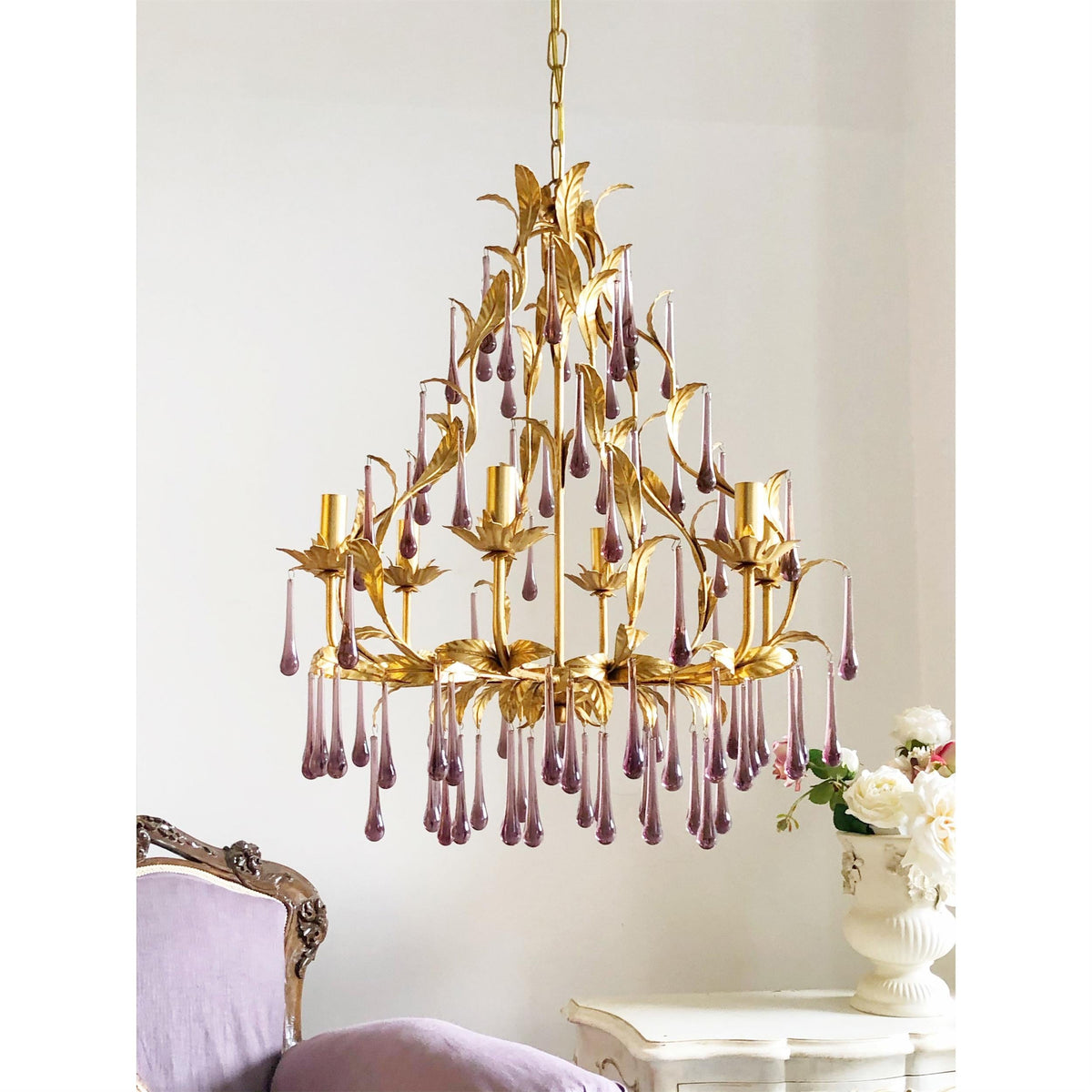 purple-glass-birdcage-chandelier
