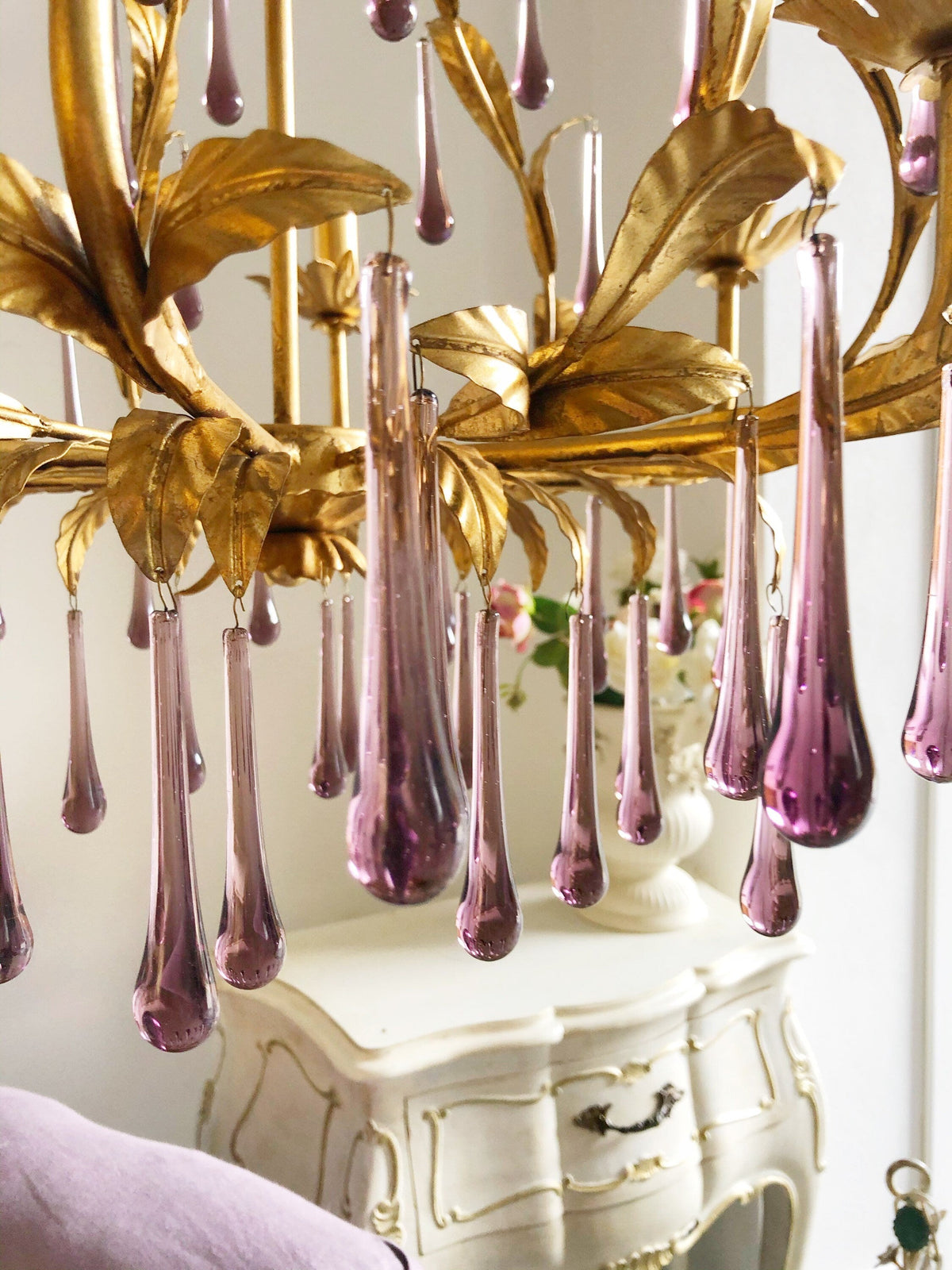 purple-glass-birdcage-chandelier