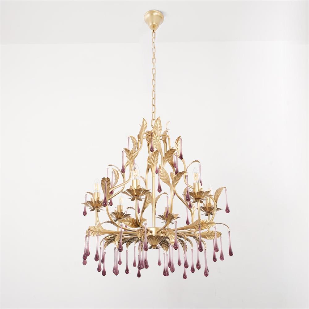 purple-glass-birdcage-chandelier
