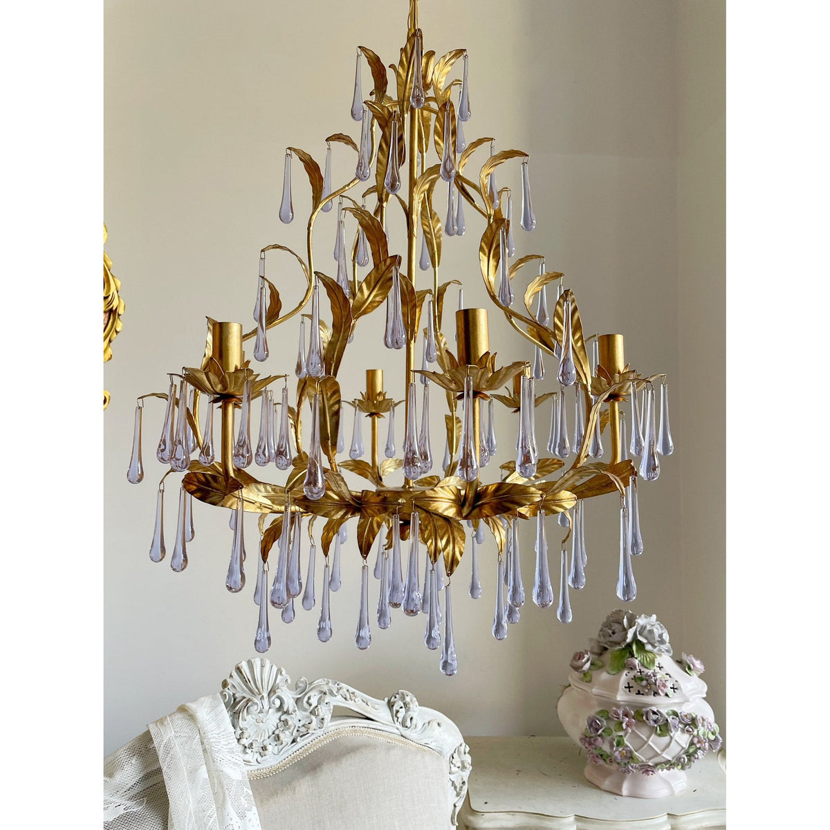purple-glass-birdcage-chandelier