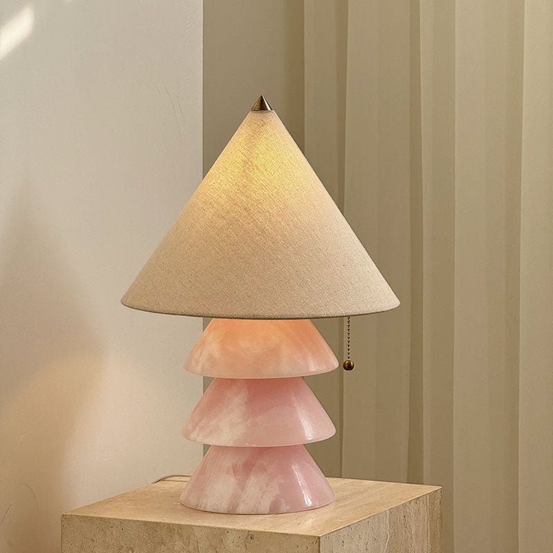 Pyralis Onyx Table Lamp – Sculptural Natural Stone Illumination