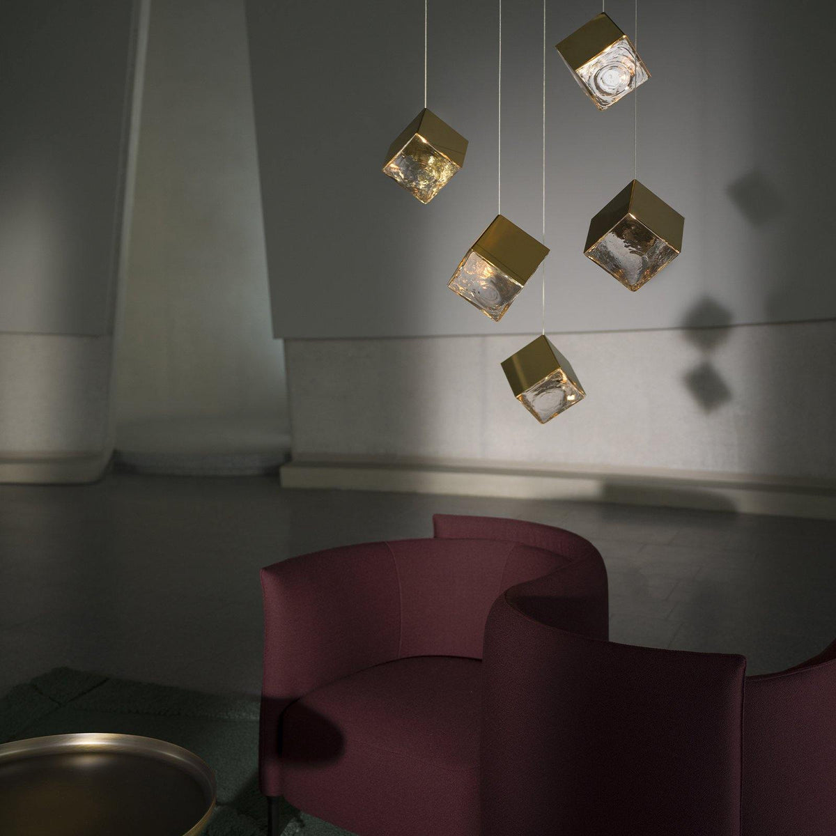 Pyrite chandelier