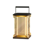 Minimalist Outdoor Lantern with Stainless Steel Frame and Warm LED Glow