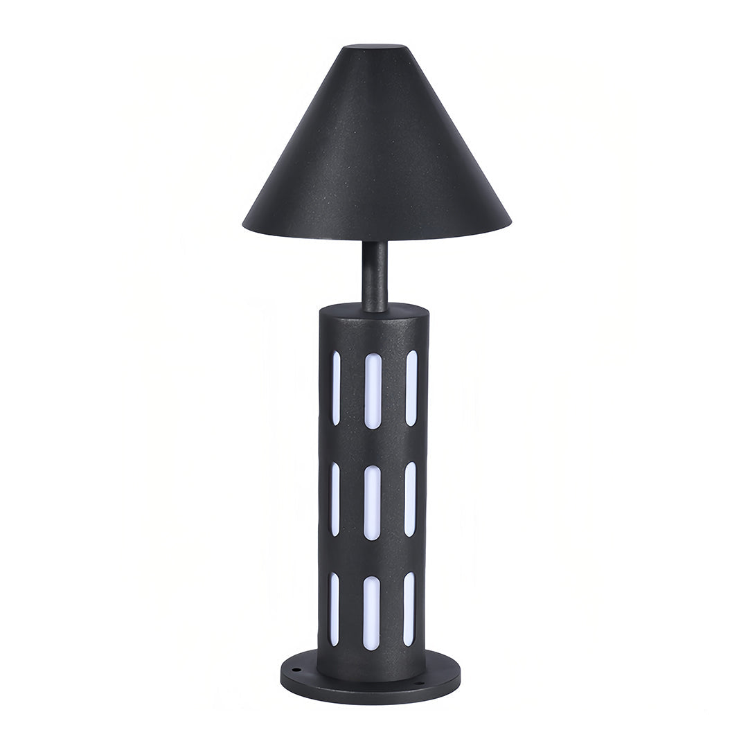 Industrial Perforated Cylindrical Bollard Light for Pathways