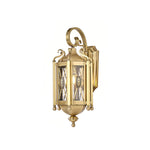 European Vintage Outdoor Wall Sconce in Solid Copper with Clear Glass