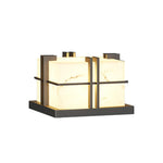 Modern Pillar Light Outdoor Stainless Steel Marble Courtyard Lamp