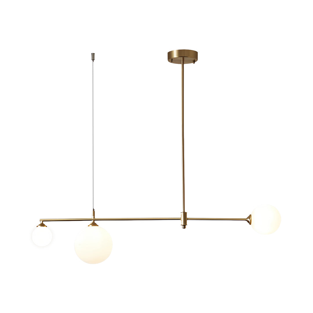 Bubble Glass Pendant Light in Brass for Modern Dining and Kitchen Island