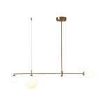 Bubble Glass Pendant Light in Brass for Modern Dining and Kitchen Island