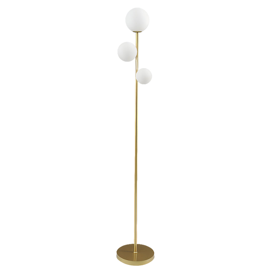 Aurelia Triple Globe Floor Lamp – Modern Sculptural Standing Light in Gold, Black, or White
