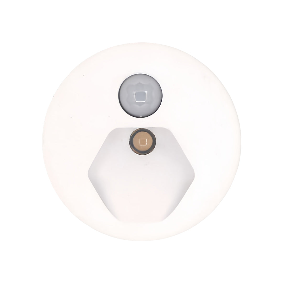 Round Flush Mount LED Step Light with Motion Sensor for Modern Staircases