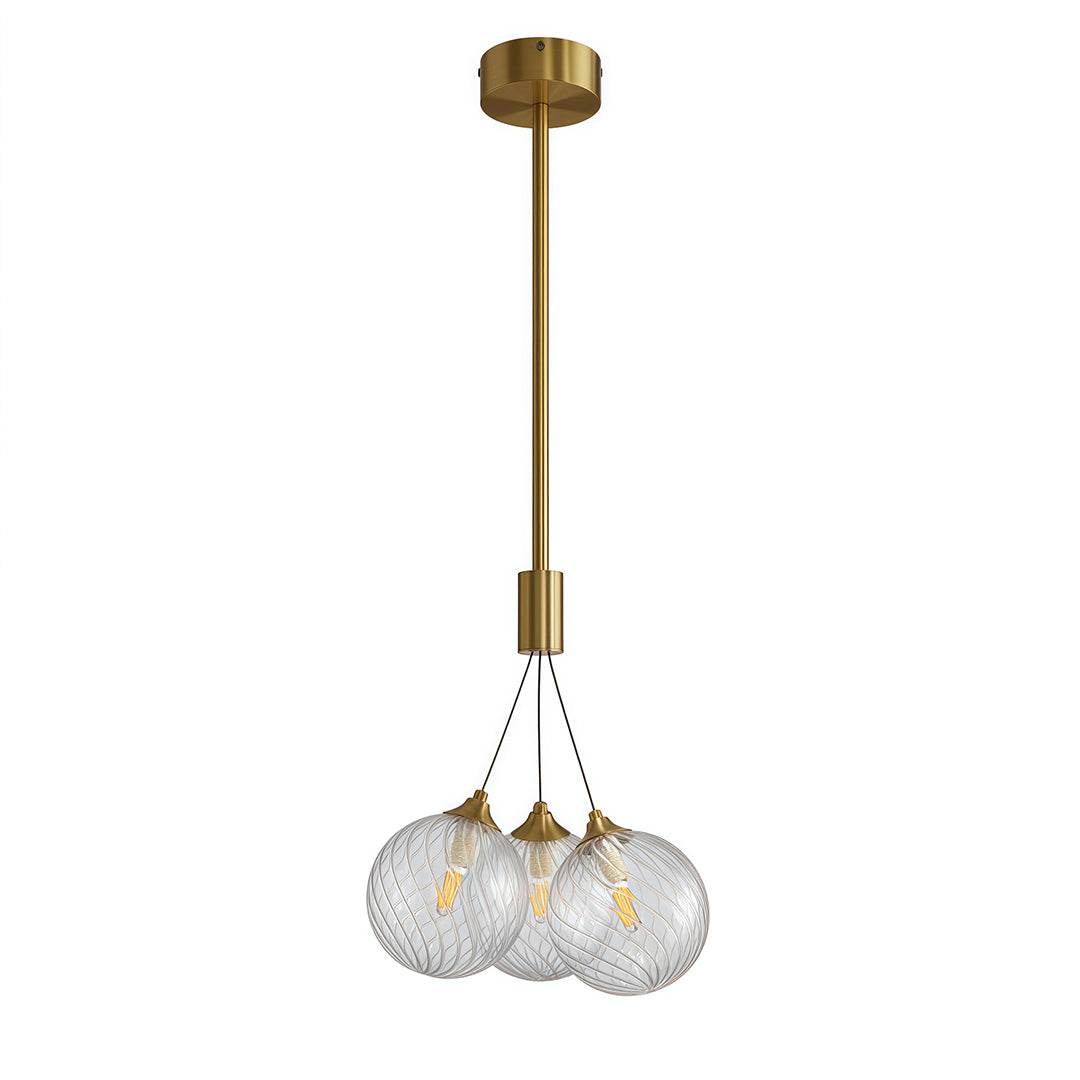 Aurelia Bubble Chandelier in Solid Copper, Modern Minimalist Ceiling Light