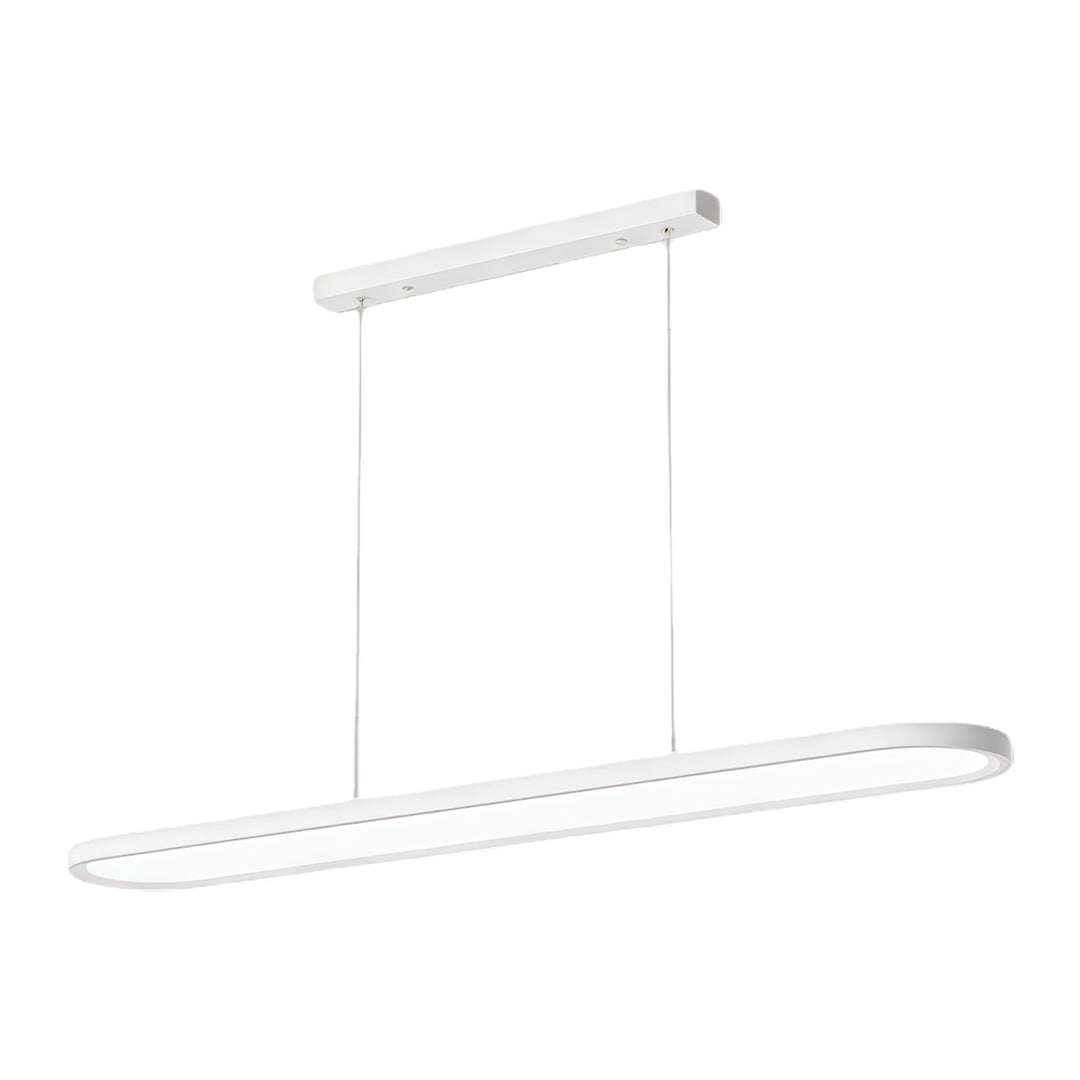 Modern Oval LED Pendant Light in Black, White, or Coffee