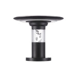 Solar Post Cap Light in Black Aluminum for Outdoor Columns