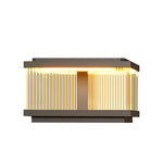 Square Pillar Post Lights for Courtyard and Fence, Black Aluminum LED