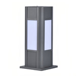 Industrial Square Path Light – Black Die-Cast Aluminum Bollard for Garden Walkways