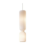Cylinder Silk Pendant Light with Wabi-Sabi Elegance