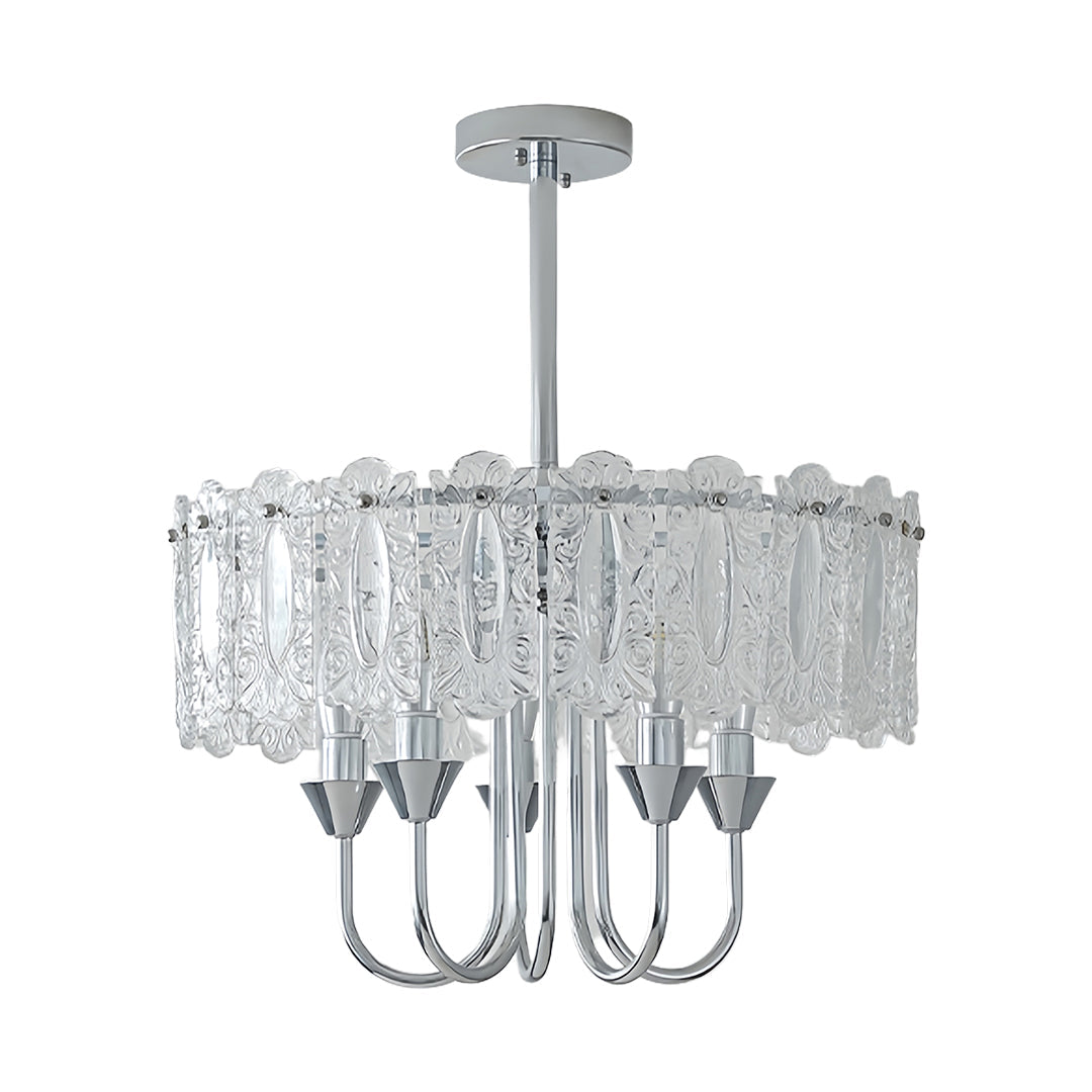Aurelia Chrome Iron Chandelier — French-Inspired Island Pendant Light