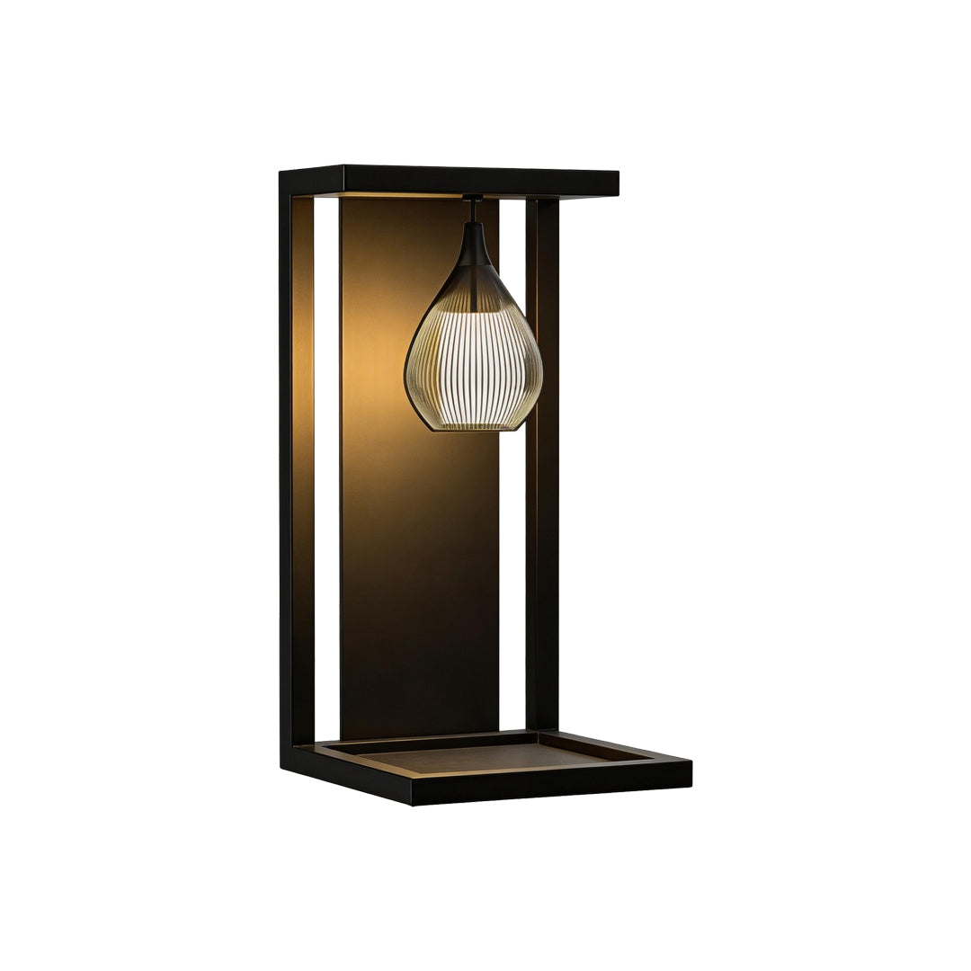 Outdoor Wall Sconce with Warm LED Light, Stainless Steel Modern Garden Lighting