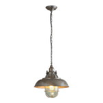 Industrial Glass Pendant Light with Adjustable Chain, Vintage Aluminum Ceiling Lamp
