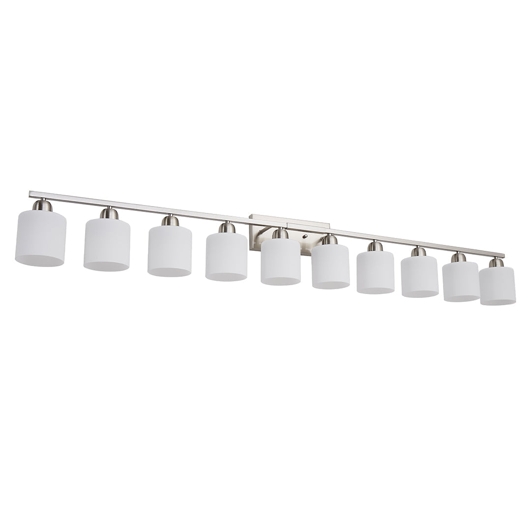 Modern Minimalist Vanity Light for Bathroom Mirror with Glass Shades