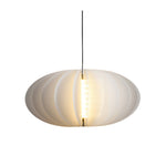 Nordic White Pendant Light with PE Shade and LED Warm Glow