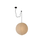 Japanese Paper Pendant Light with Adjustable Cord, Warm Ambient Ceiling Lamp